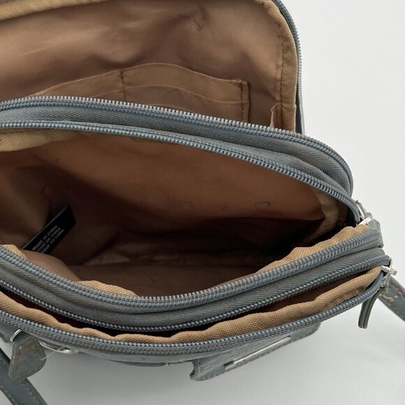 MultiSac Gray Crossbody Purse With Multiple Compartments & Adjustable Strap - Picture 6 of 7